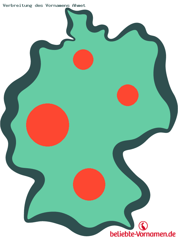 Verbreitung des Vornamens Ahmet