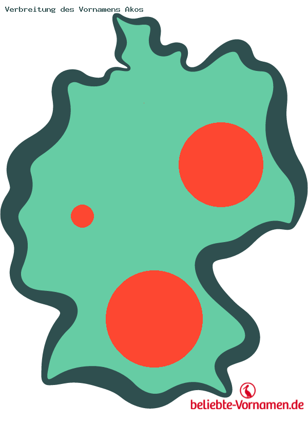 Verbreitung des Vornamens Akos