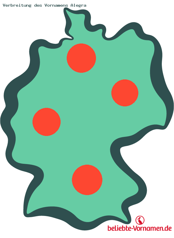 Verbreitung des Vornamens Alegra