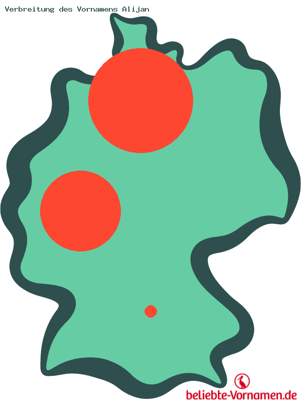 Verbreitung des Vornamens Alijan