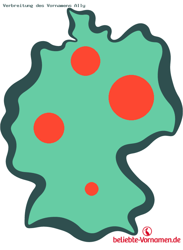Verbreitung des Vornamens Ally