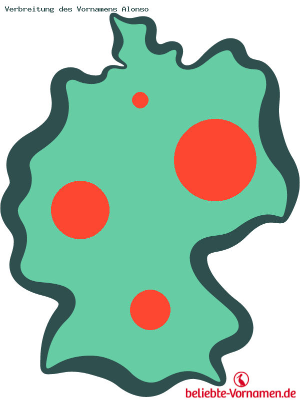 Verbreitung des Vornamens Alonso