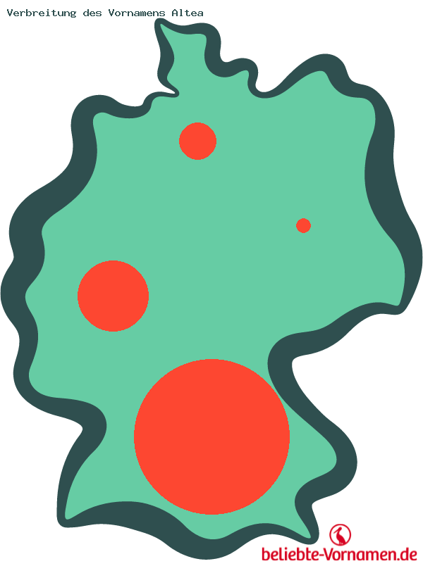 Verbreitung des Vornamens Altea