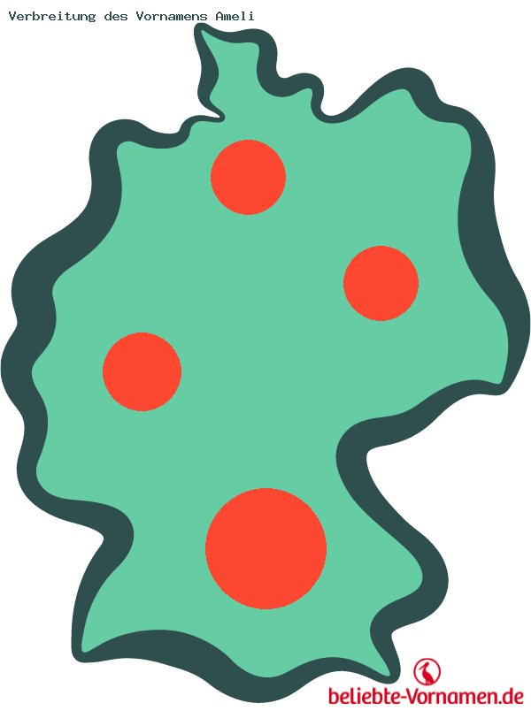 Verbreitung des Vornamens Ameli