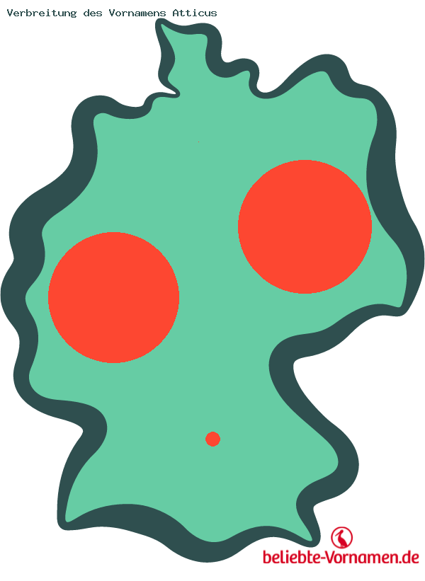 Verbreitung des Vornamens Atticus