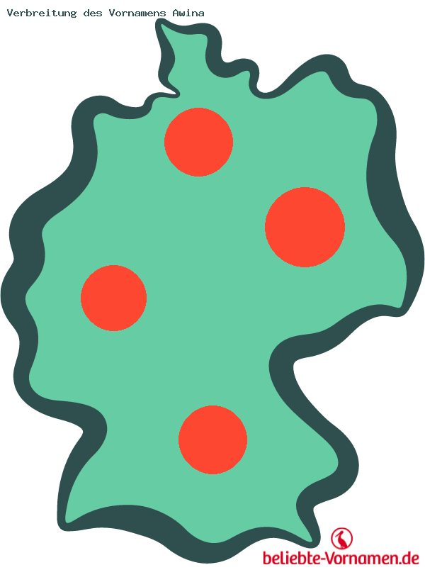 Verbreitung des Vornamens Awina