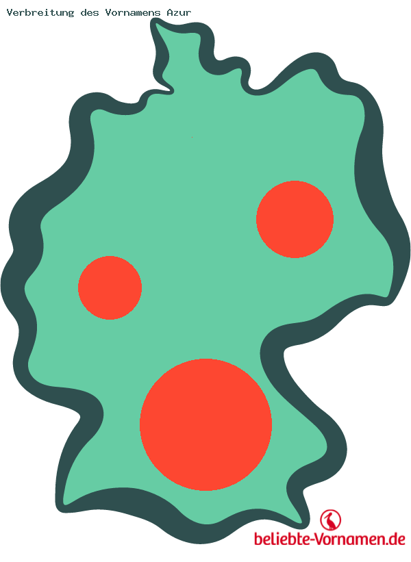 Verbreitung des Vornamens Azur