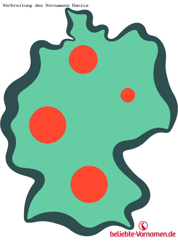 Verbreitung des Vornamens Danica