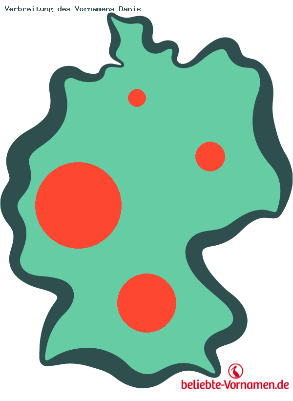 Verbreitung des Vornamens Danis