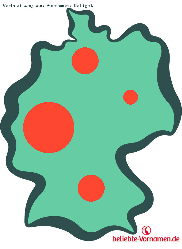 Verbreitung des Vornamens Delight