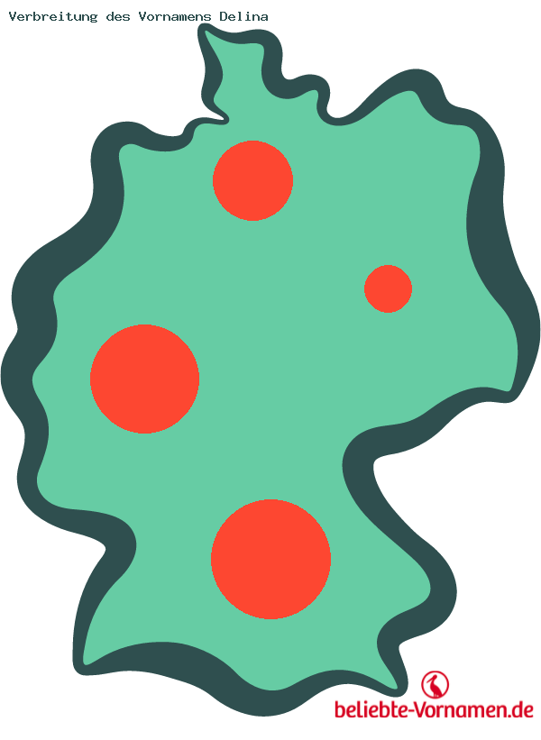 Verbreitung des Vornamens Delina