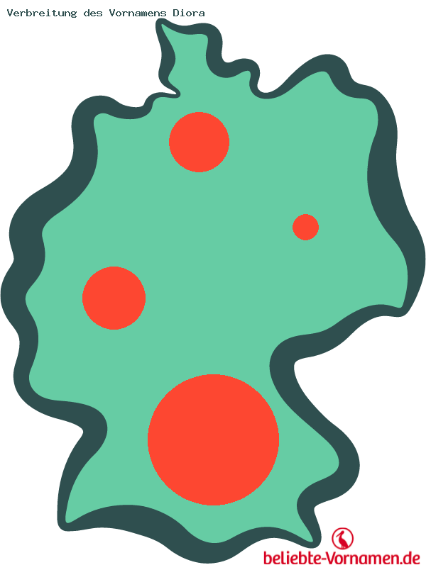 Verbreitung des Vornamens Diora