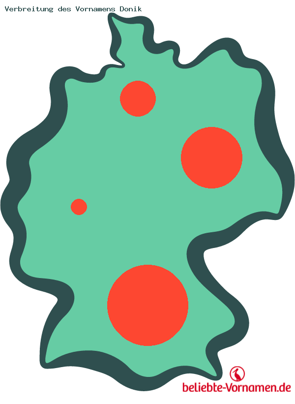 Verbreitung des Vornamens Donik