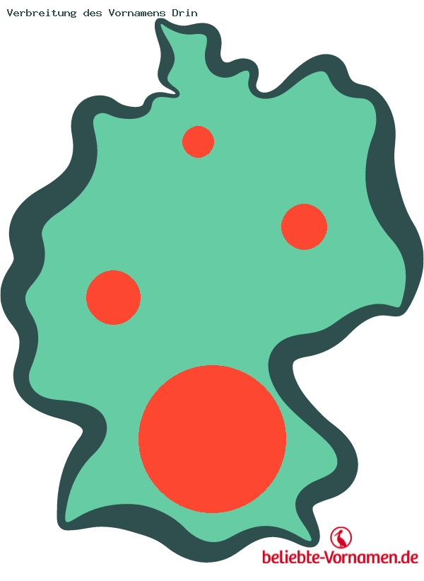 Verbreitung des Vornamens Drin