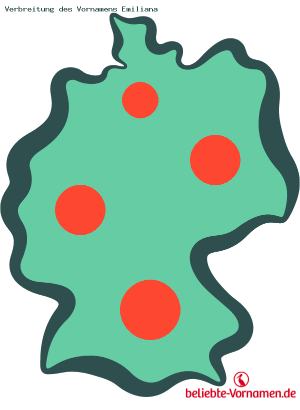 Verbreitung des Vornamens Emiliana