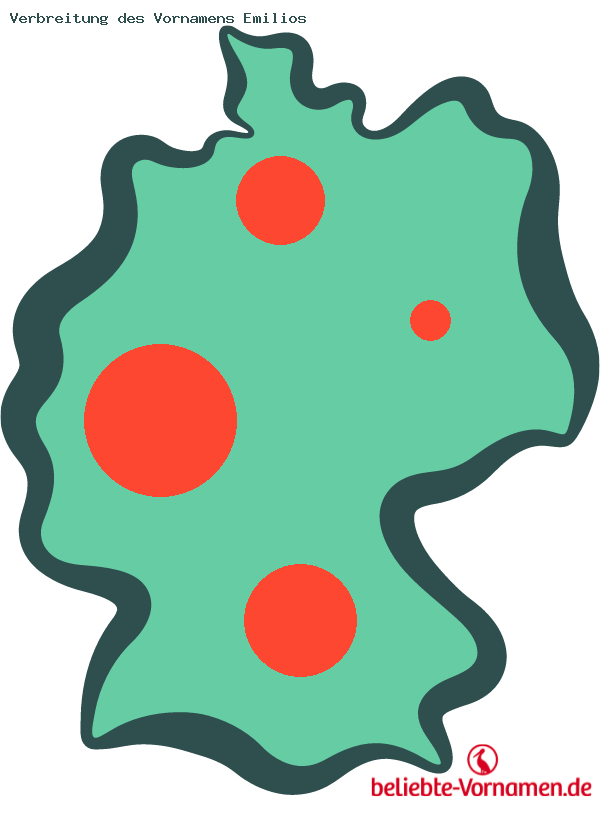 Verbreitung des Vornamens Emilios