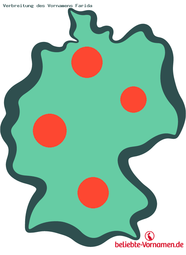 Verbreitung des Vornamens Farida