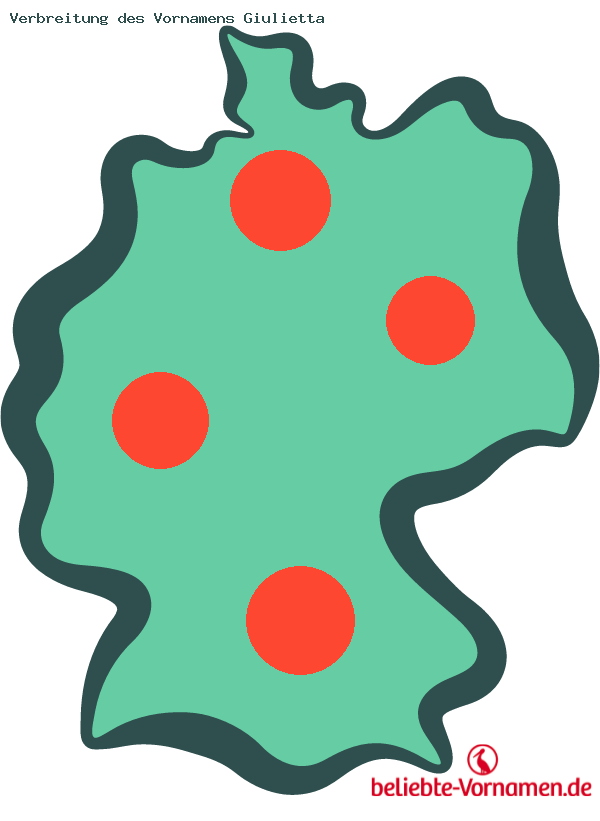 Verbreitung des Vornamens Giulietta