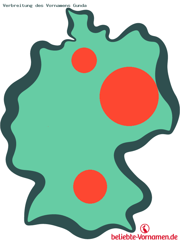 Verbreitung des Vornamens Gunda