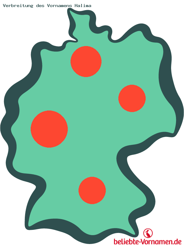 Verbreitung des Vornamens Halima