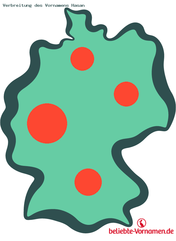 Verbreitung des Vornamens Hasan