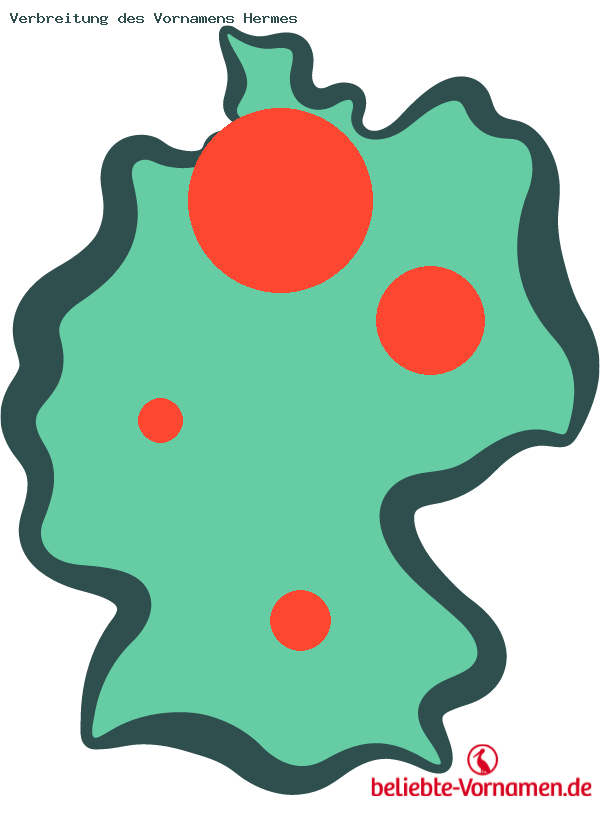 Verbreitung des Vornamens Hermes