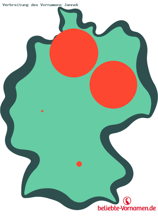 Verbreitung des Vornamens Jannek