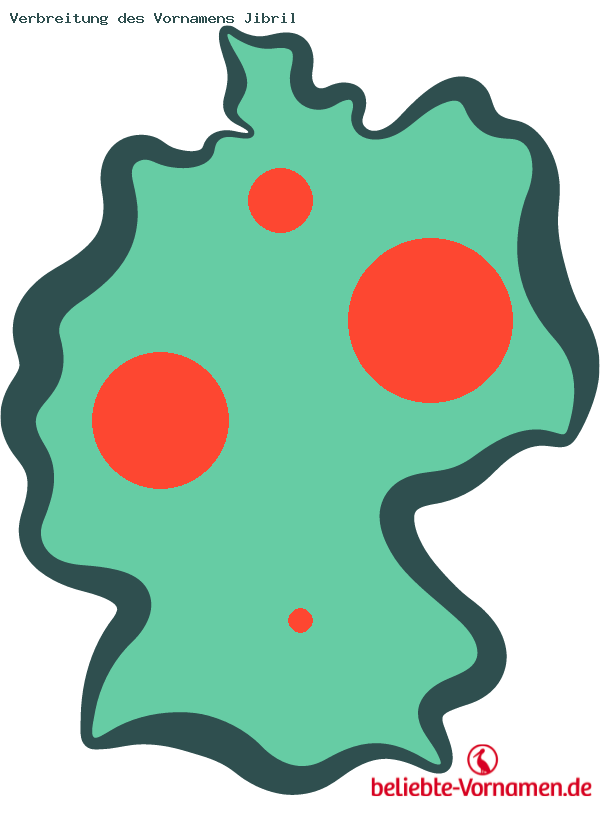 Verbreitung des Vornamens Jibril