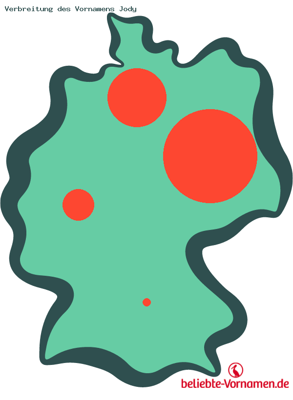 Verbreitung des Vornamens Jody
