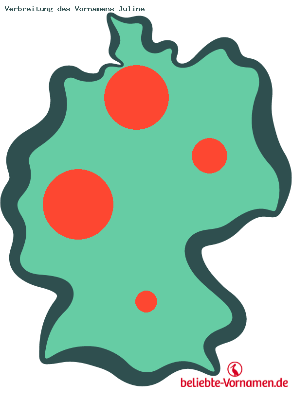 Verbreitung des Vornamens Juline