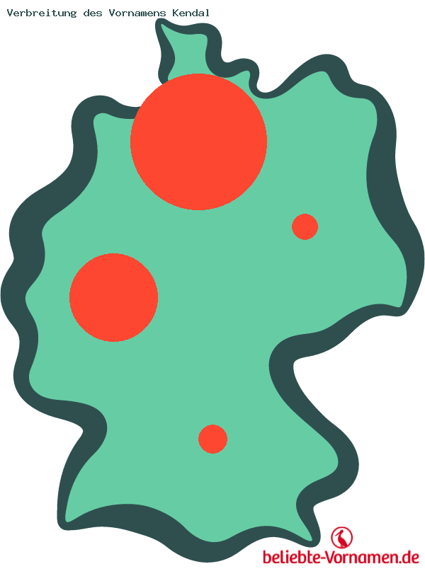 Verbreitung des Vornamens Kendal