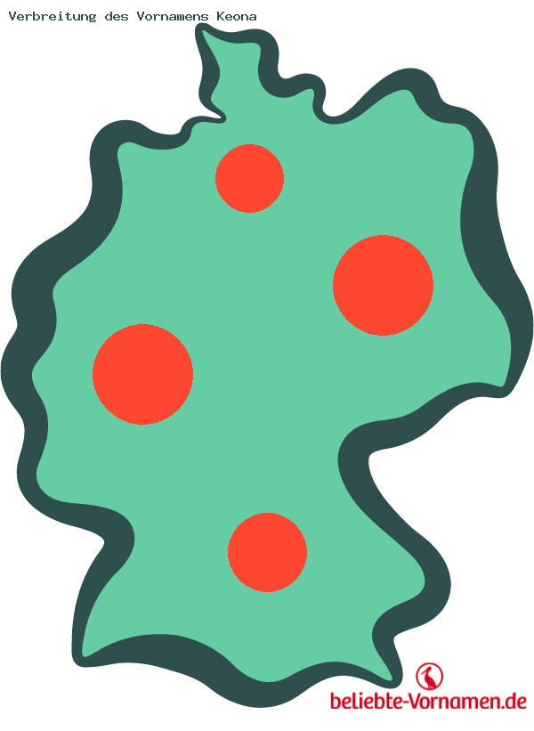 Verbreitung des Vornamens Keona
