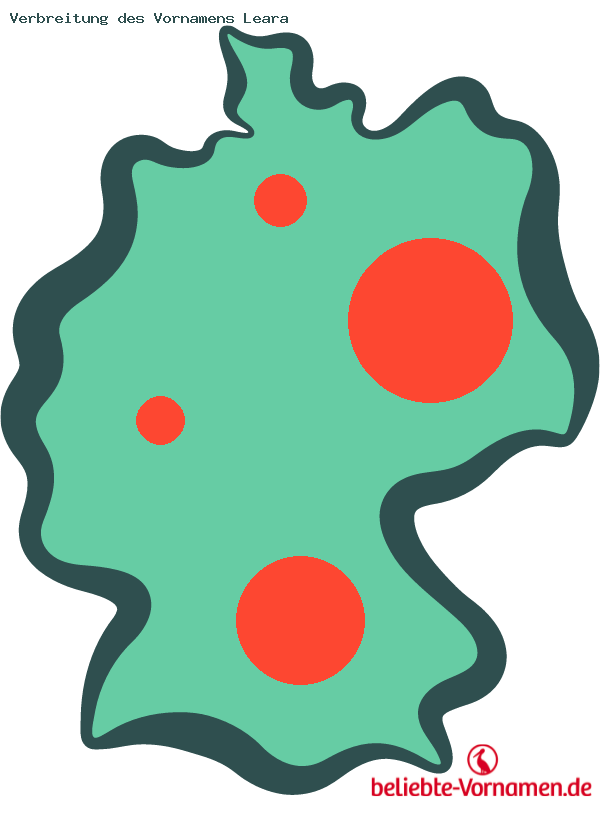 Verbreitung des Vornamens Leara
