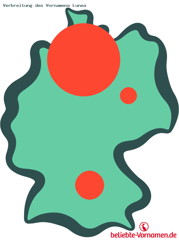 Verbreitung des Vornamens Lunea