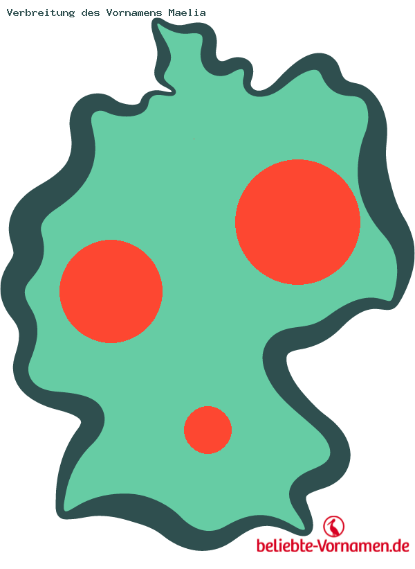Verbreitung des Vornamens Maelia