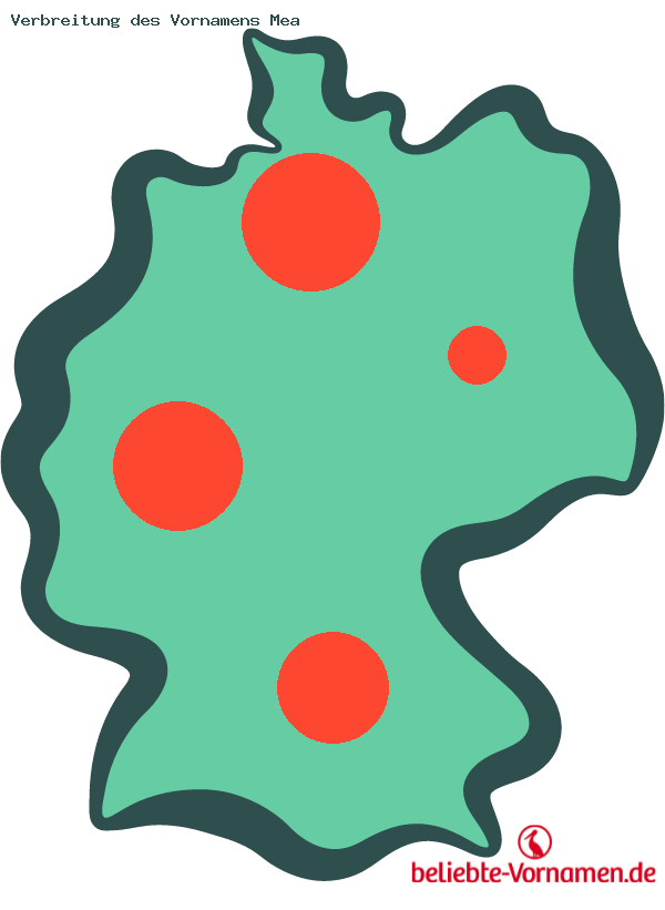 Verbreitung des Vornamens Mea