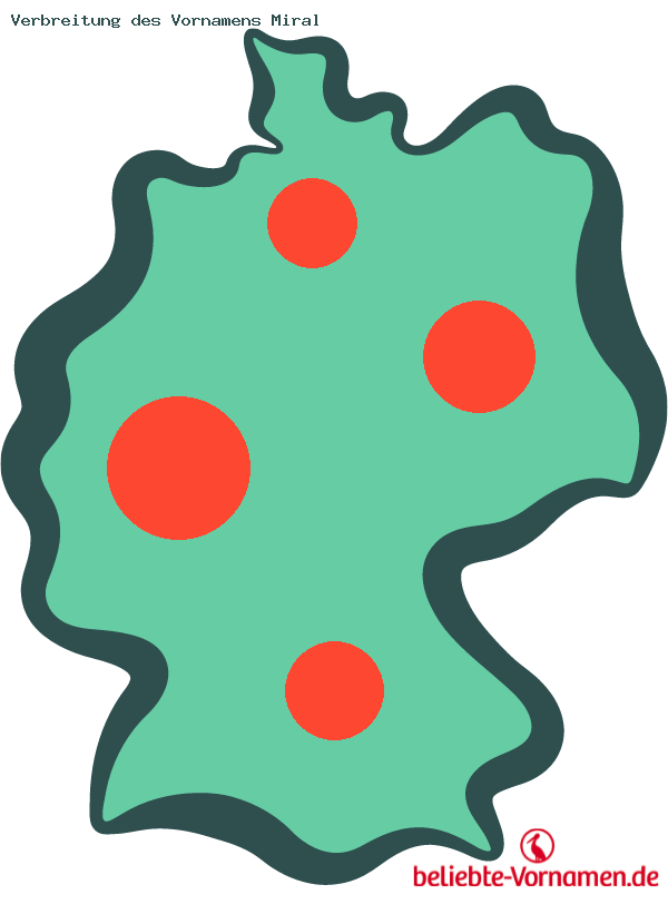 Verbreitung des Vornamens Miral