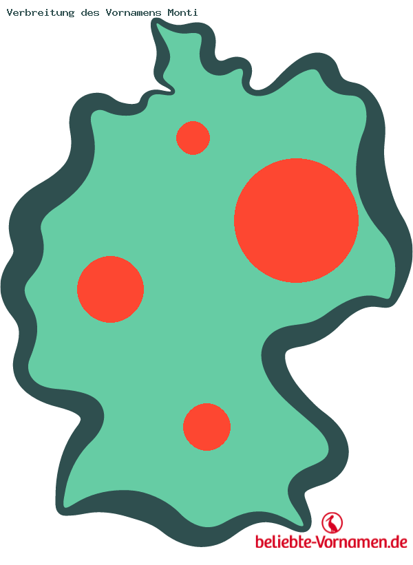 Verbreitung des Vornamens Monti