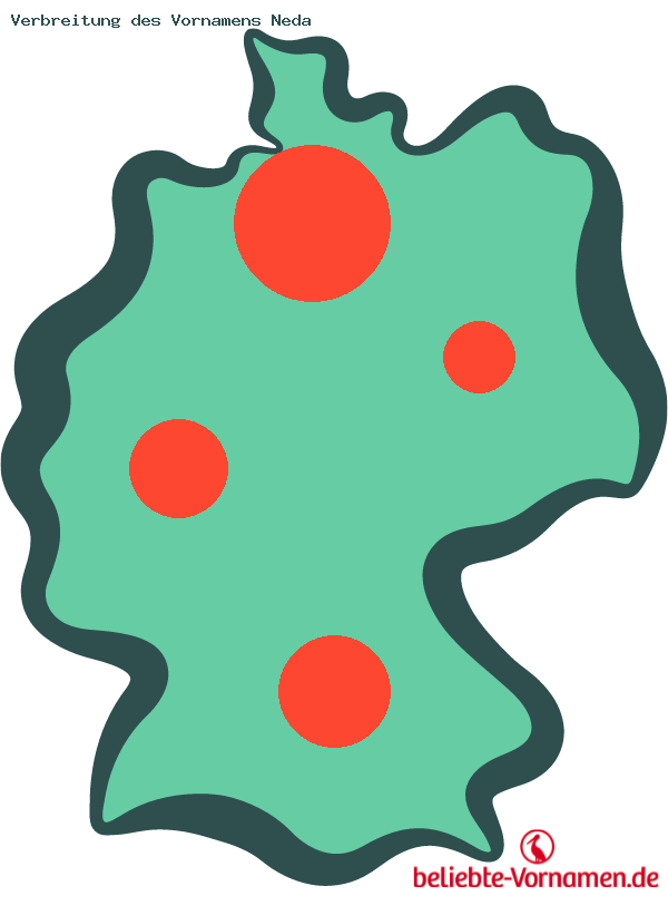 Verbreitung des Vornamens Neda