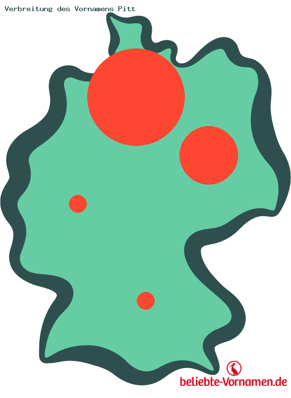 Verbreitung des Vornamens Pitt