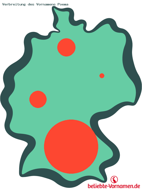 Verbreitung des Vornamens Poema