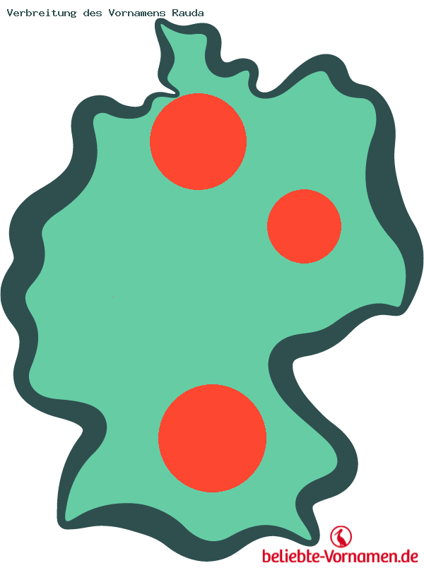 Verbreitung des Vornamens Rauda