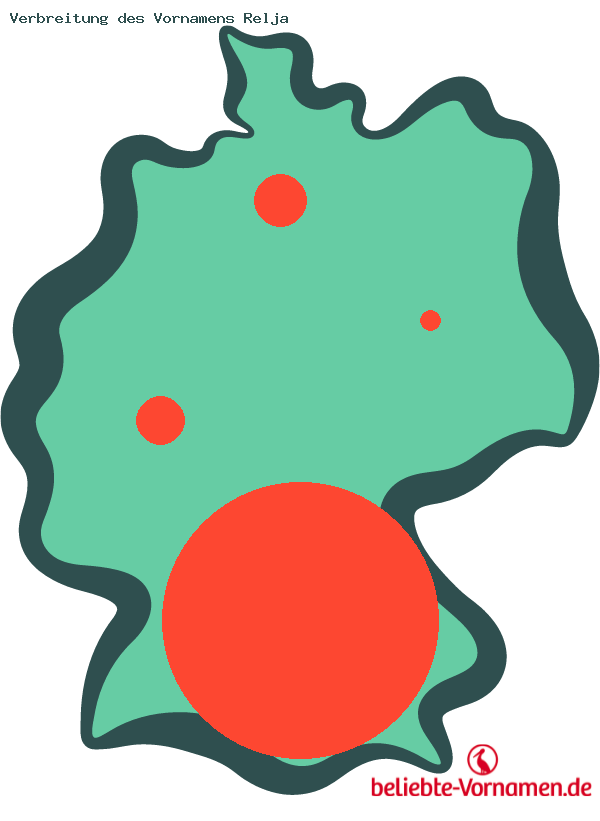 Verbreitung des Vornamens Relja