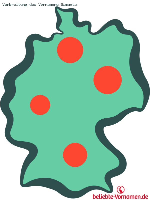 Verbreitung des Vornamens Samanta