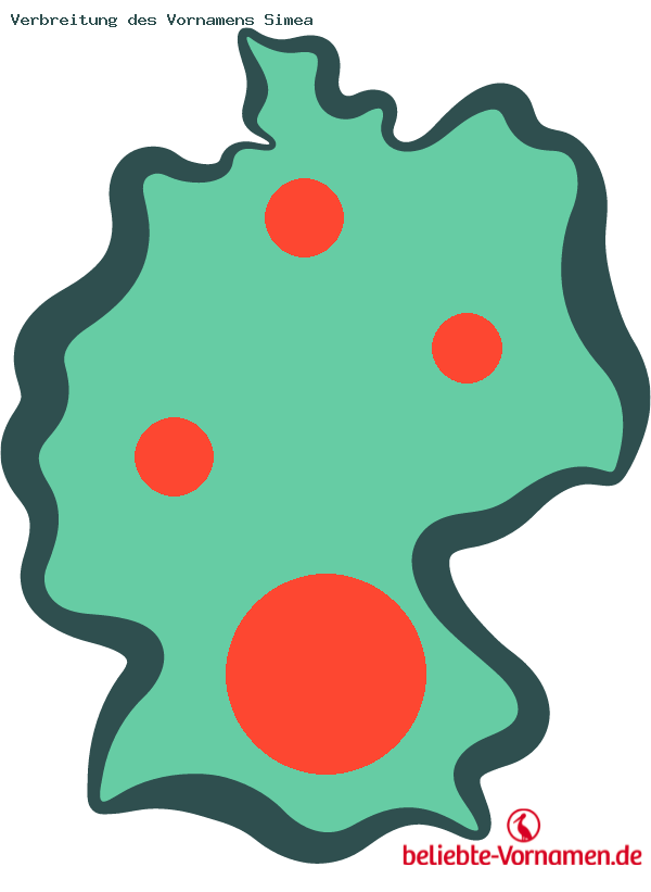Verbreitung des Vornamens Simea