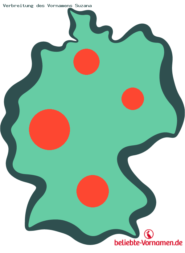 Verbreitung des Vornamens Suzana