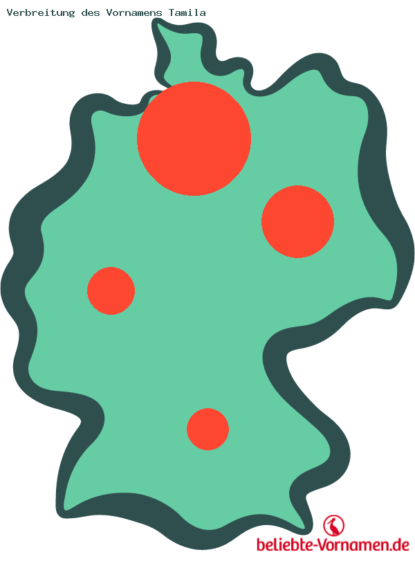 Verbreitung des Vornamens Tamila