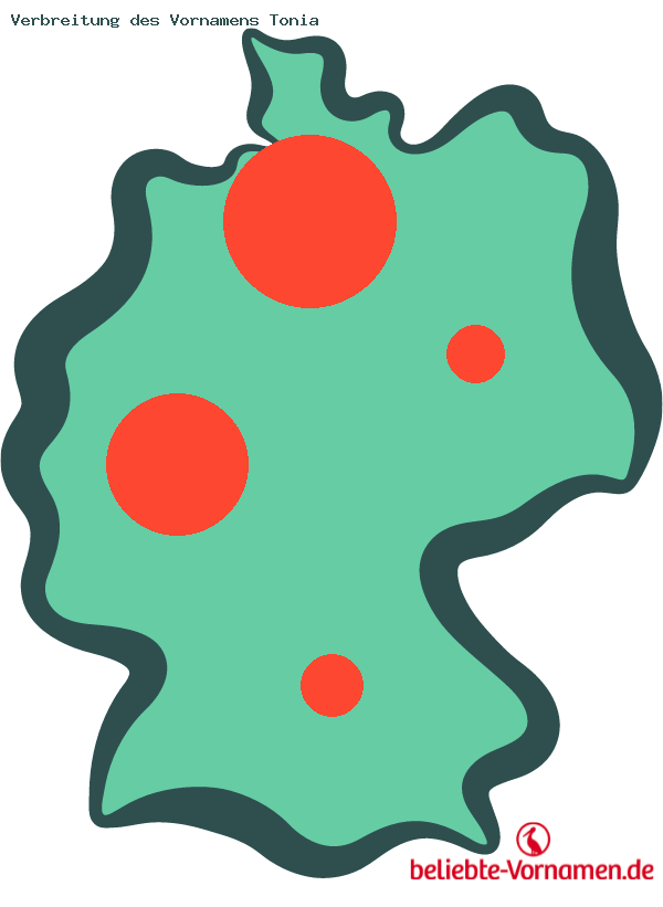 Verbreitung des Vornamens Tonia