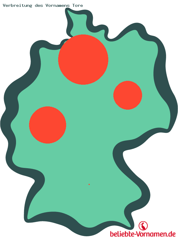 Verbreitung des Vornamens Tore