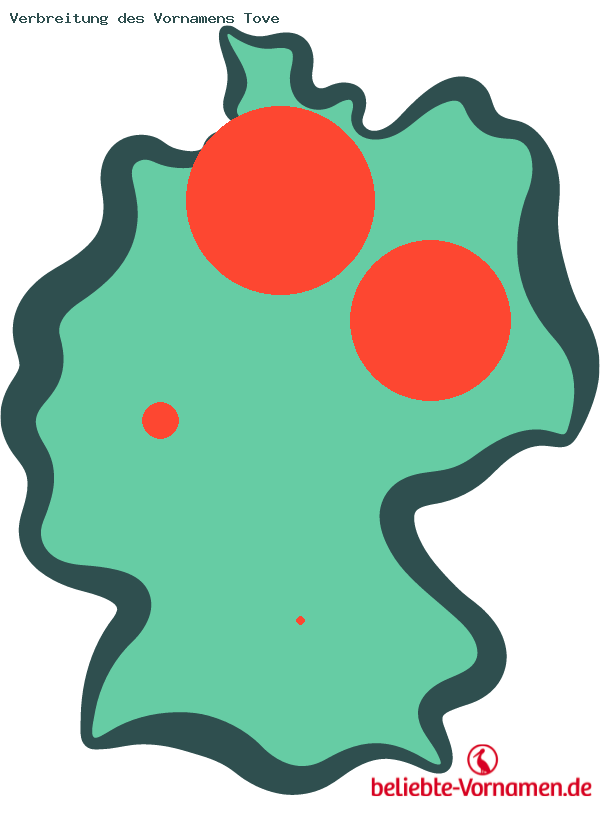Verbreitung des Vornamens Tove